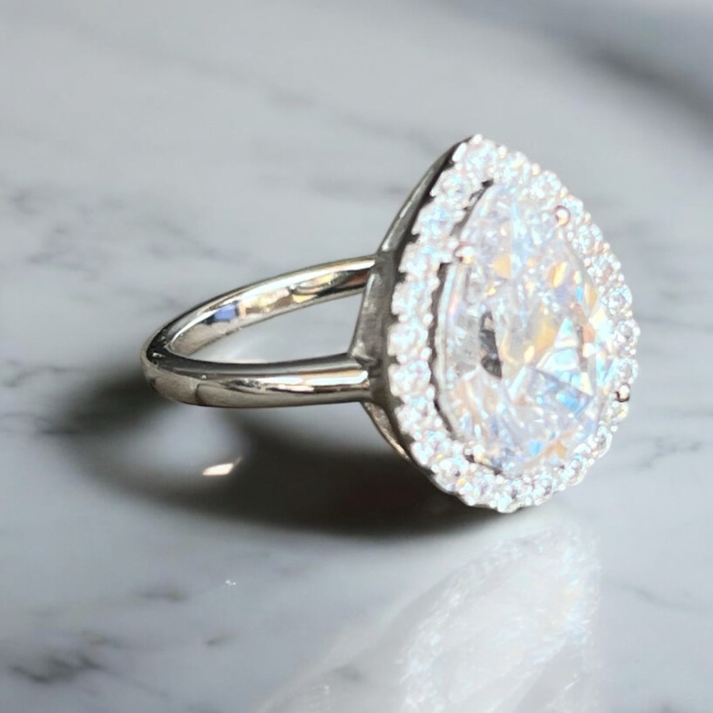 ARGENTO VIVO Sterling Silver 925 Tear Drop Dome Ring Size 6 Nordstroms NEW